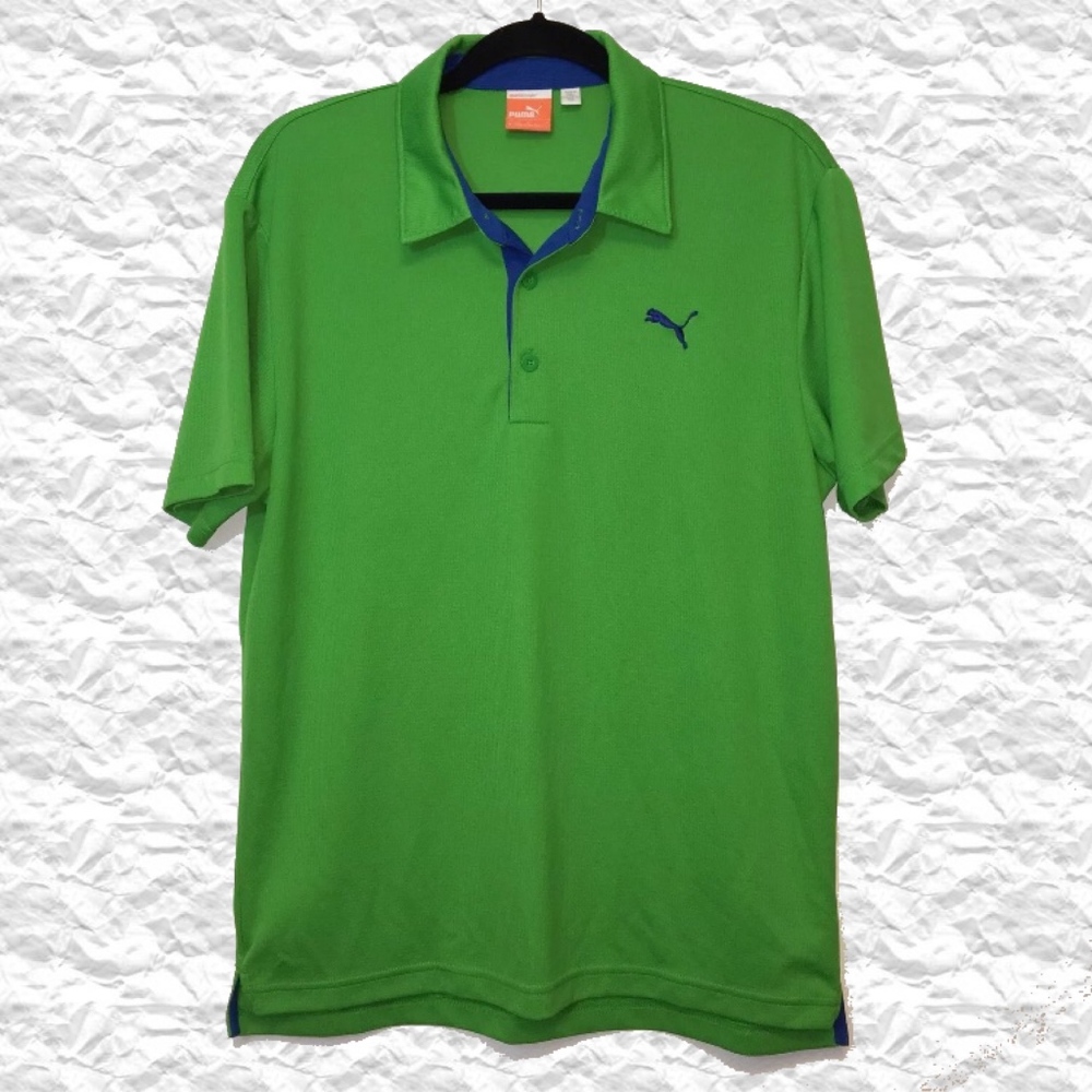 Puma Mens Green Size Medium Dry Cell Polo Shirt